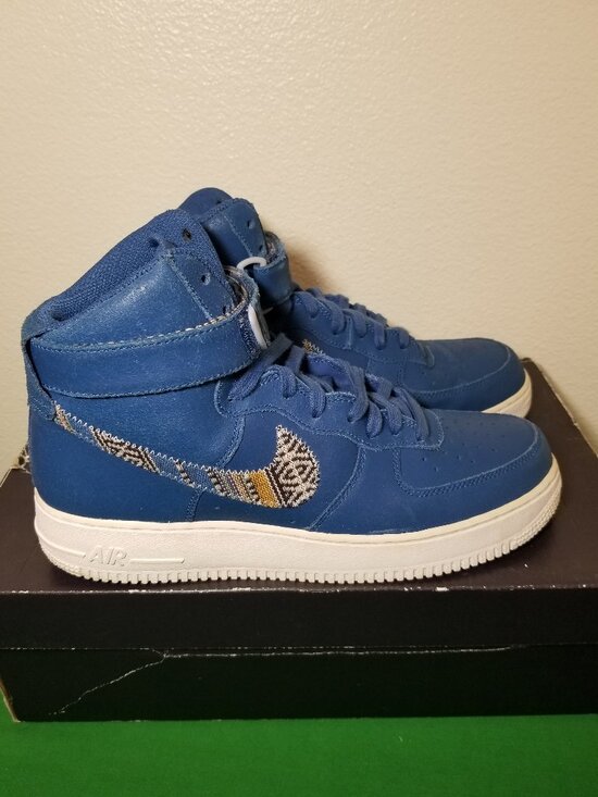 AIR FORCE 1 HIGH \'07 LV8 Industrial Blue Men Size 9.5 High Tops Streetwear Retro main image 9